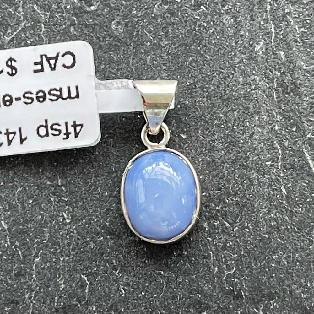 Elegant Sterling Silver 925 Blue Star Sapphire Pendant - Picture 1 of 11